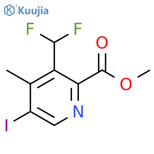 Methyl 3-(difluoromethyl)-5-iodo-4-methylpyridine-2-carboxylate structure
