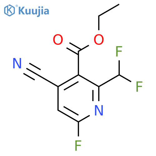 Ethyl 4-cyano-2-(difluoromethyl)-6-fluoropyridine-3-carboxylate structure