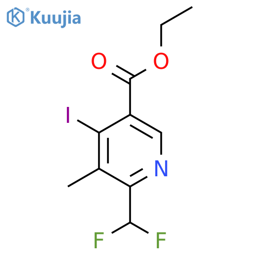 Ethyl 2-(difluoromethyl)-4-iodo-3-methylpyridine-5-carboxylate structure