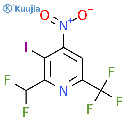 2-(Difluoromethyl)-3-iodo-4-nitro-6-(trifluoromethyl)pyridine structure