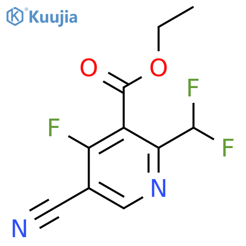 Ethyl 5-cyano-2-(difluoromethyl)-4-fluoropyridine-3-carboxylate structure