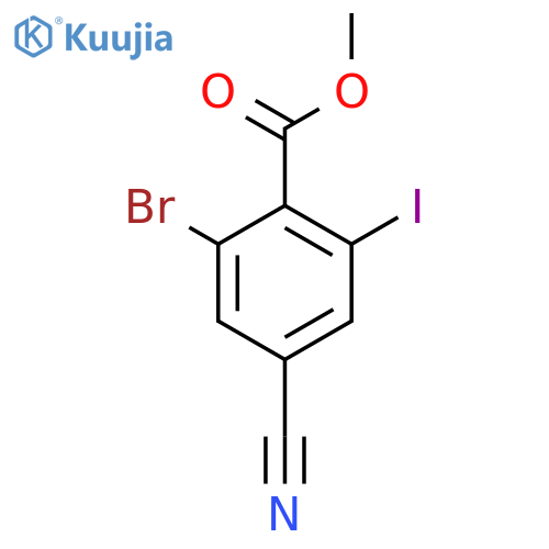 Methyl 2-bromo-4-cyano-6-iodobenzoate structure