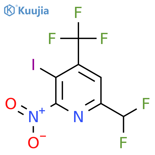 6-(Difluoromethyl)-3-iodo-2-nitro-4-(trifluoromethyl)pyridine structure