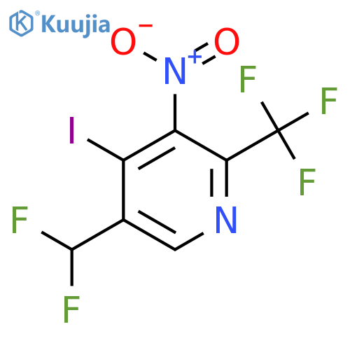 5-(Difluoromethyl)-4-iodo-3-nitro-2-(trifluoromethyl)pyridine structure