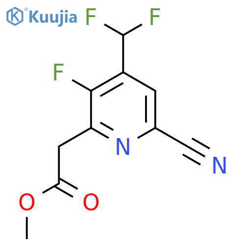 Methyl 6-cyano-4-(difluoromethyl)-3-fluoropyridine-2-acetate structure