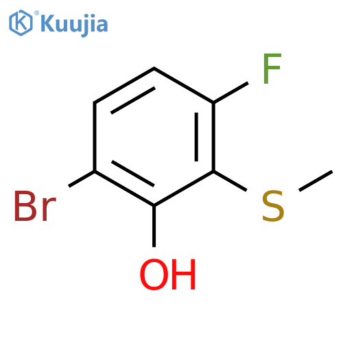 3-Bromo-6-fluoro-2-hydroxythioanisole structure