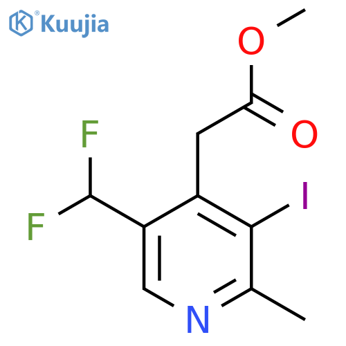Methyl 5-(difluoromethyl)-3-iodo-2-methylpyridine-4-acetate structure