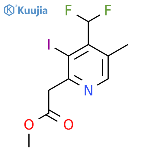 Methyl 4-(difluoromethyl)-3-iodo-5-methylpyridine-2-acetate structure