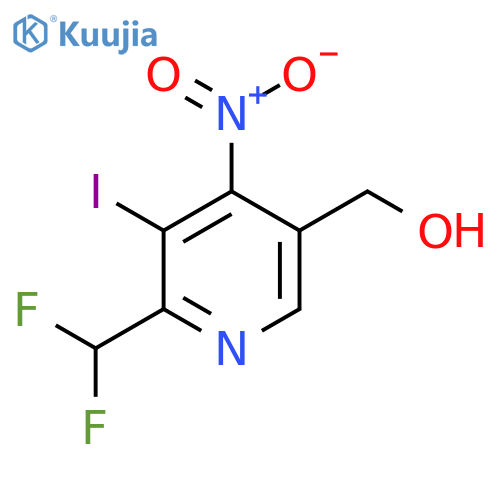 2-(Difluoromethyl)-3-iodo-4-nitropyridine-5-methanol structure