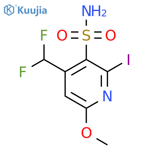 4-(Difluoromethyl)-2-iodo-6-methoxypyridine-3-sulfonamide structure