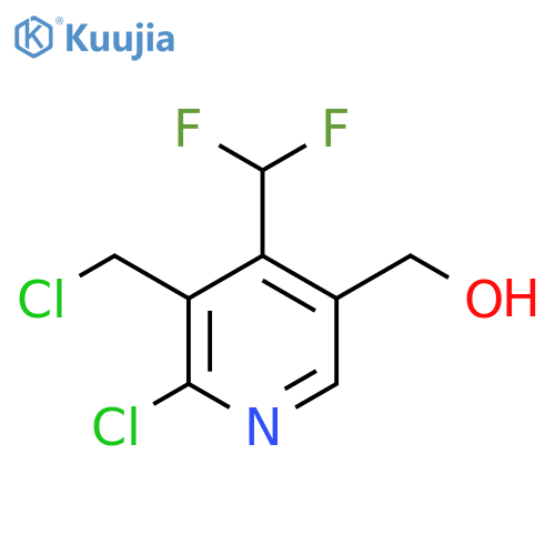 2-Chloro-3-(chloromethyl)-4-(difluoromethyl)pyridine-5-methanol structure