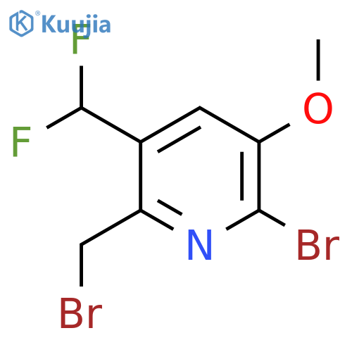 2-Bromo-6-(bromomethyl)-5-(difluoromethyl)-3-methoxypyridine structure