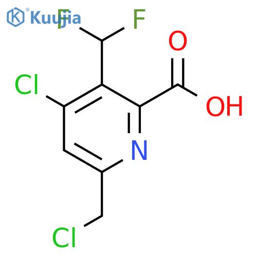 4-Chloro-6-(chloromethyl)-3-(difluoromethyl)pyridine-2-carboxylic acid structure