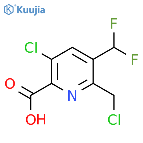 5-Chloro-2-(chloromethyl)-3-(difluoromethyl)pyridine-6-carboxylic acid structure