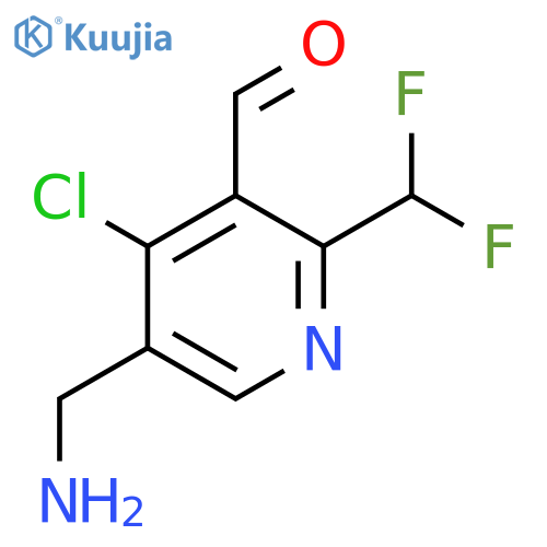 5-(Aminomethyl)-4-chloro-2-(difluoromethyl)pyridine-3-carboxaldehyde structure