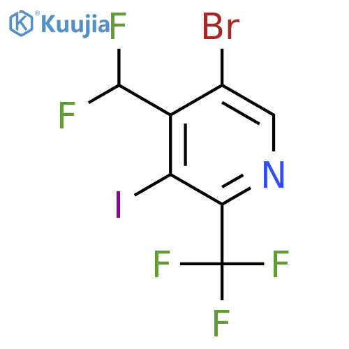 5-Bromo-4-(difluoromethyl)-3-iodo-2-(trifluoromethyl)pyridine structure