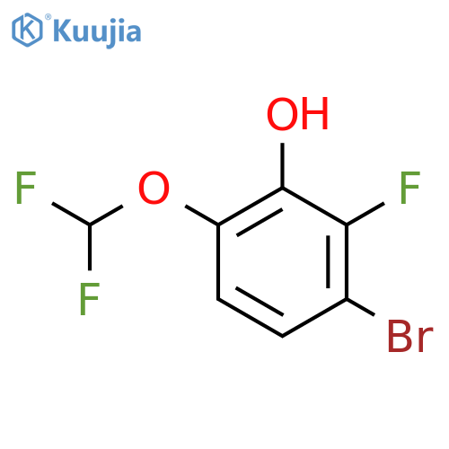 3-Bromo-6-difluoromethoxy-2-fluorophenol structure