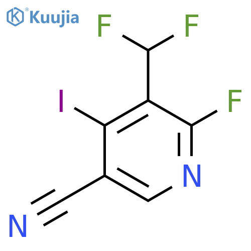 5-Cyano-3-(difluoromethyl)-2-fluoro-4-iodopyridine structure
