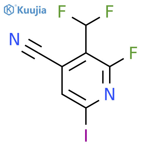 4-Cyano-3-(difluoromethyl)-2-fluoro-6-iodopyridine structure