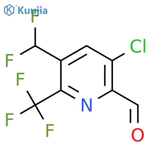 3-Chloro-5-(difluoromethyl)-6-(trifluoromethyl)pyridine-2-carboxaldehyde structure
