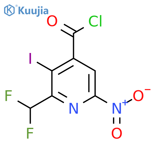 2-(Difluoromethyl)-3-iodo-6-nitropyridine-4-carbonyl chloride structure