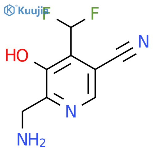 2-(Aminomethyl)-5-cyano-4-(difluoromethyl)-3-hydroxypyridine structure