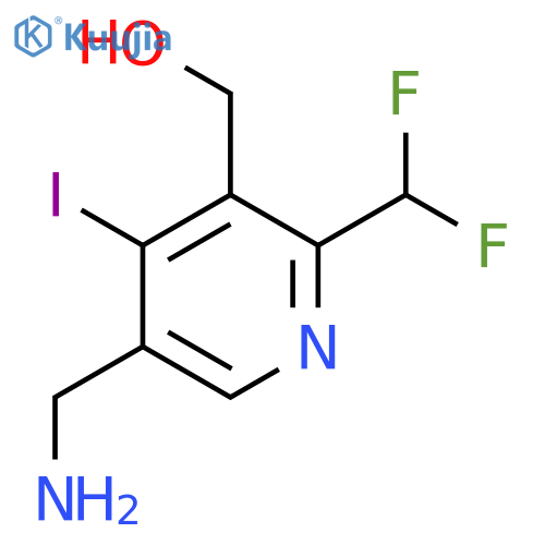 5-(Aminomethyl)-2-(difluoromethyl)-4-iodopyridine-3-methanol structure