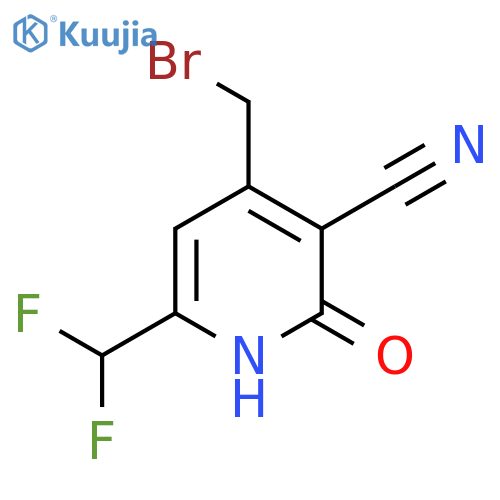 4-(Bromomethyl)-3-cyano-6-(difluoromethyl)-2-hydroxypyridine structure