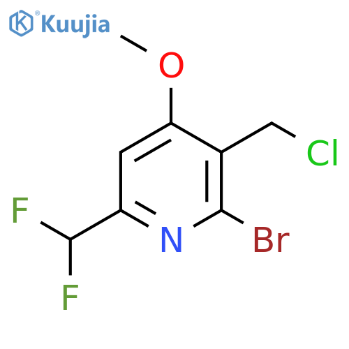 2-Bromo-3-(chloromethyl)-6-(difluoromethyl)-4-methoxypyridine structure