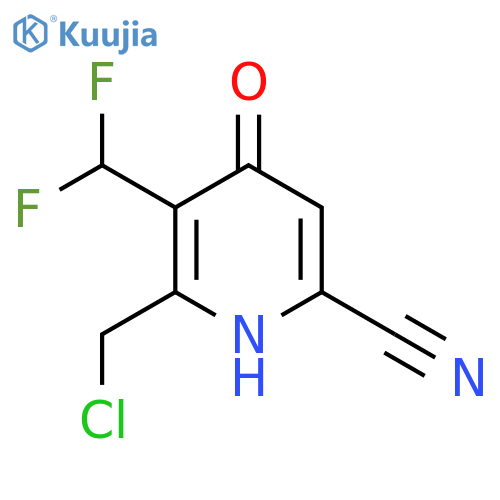 2-(Chloromethyl)-6-cyano-3-(difluoromethyl)-4-hydroxypyridine structure