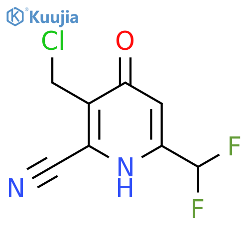 3-(Chloromethyl)-2-cyano-6-(difluoromethyl)-4-hydroxypyridine structure