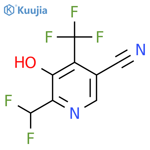 5-Cyano-2-(difluoromethyl)-3-hydroxy-4-(trifluoromethyl)pyridine structure