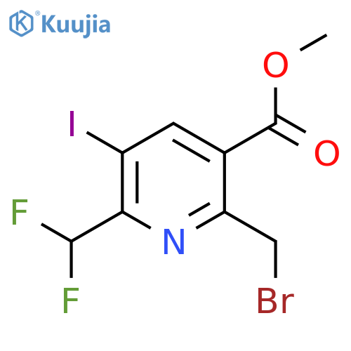 Methyl 2-(bromomethyl)-6-(difluoromethyl)-5-iodopyridine-3-carboxylate structure