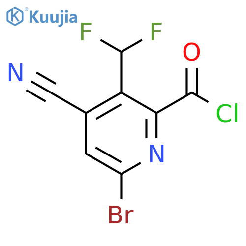 6-Bromo-4-cyano-3-(difluoromethyl)pyridine-2-carbonyl chloride structure