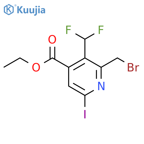Ethyl 2-(bromomethyl)-3-(difluoromethyl)-6-iodopyridine-4-carboxylate structure