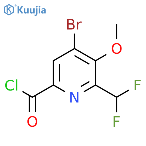 4-Bromo-2-(difluoromethyl)-3-methoxypyridine-6-carbonyl chloride structure