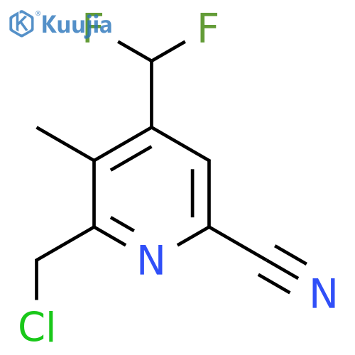 2-(Chloromethyl)-6-cyano-4-(difluoromethyl)-3-methylpyridine structure