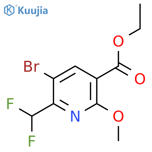 Ethyl 3-bromo-2-(difluoromethyl)-6-methoxypyridine-5-carboxylate structure