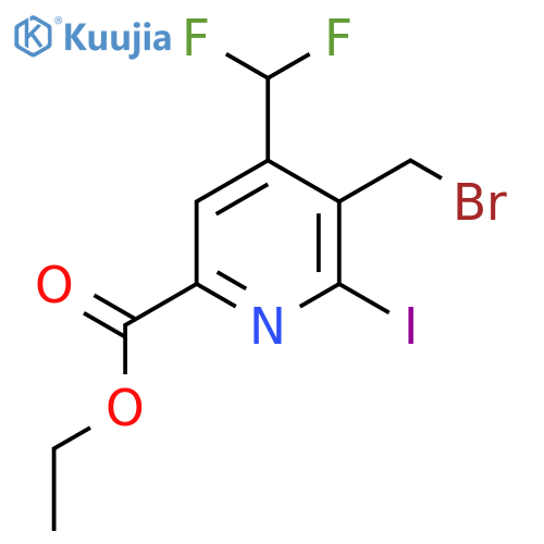 Ethyl 3-(bromomethyl)-4-(difluoromethyl)-2-iodopyridine-6-carboxylate structure