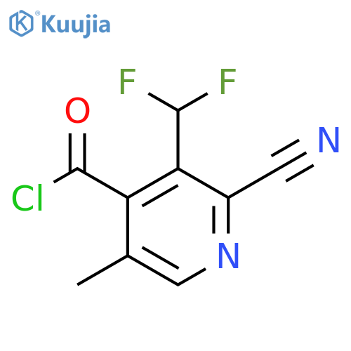 2-Cyano-3-(difluoromethyl)-5-methylpyridine-4-carbonyl chloride structure