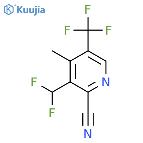 2-Cyano-3-(difluoromethyl)-4-methyl-5-(trifluoromethyl)pyridine structure