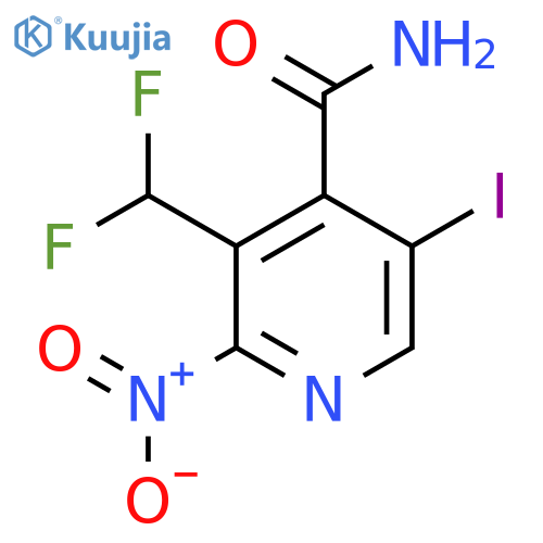 3-(Difluoromethyl)-5-iodo-2-nitropyridine-4-carboxamide structure