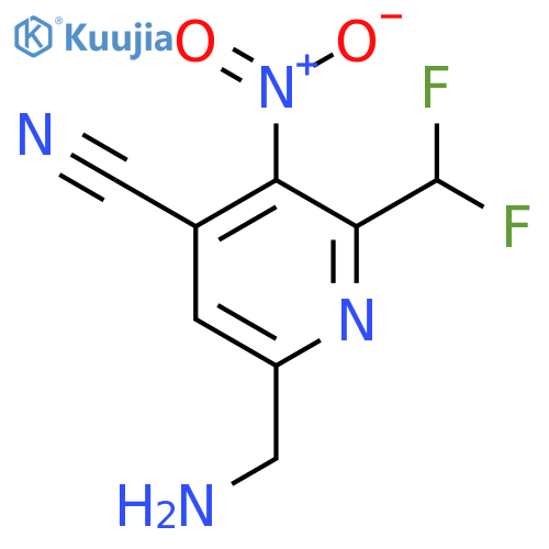 6-(Aminomethyl)-4-cyano-2-(difluoromethyl)-3-nitropyridine structure