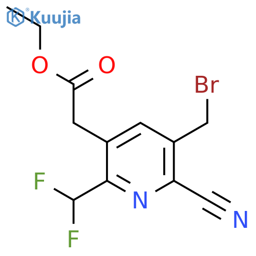 Ethyl 3-(bromomethyl)-2-cyano-6-(difluoromethyl)pyridine-5-acetate structure