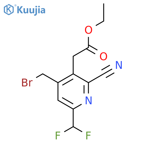 Ethyl 4-(bromomethyl)-2-cyano-6-(difluoromethyl)pyridine-3-acetate structure