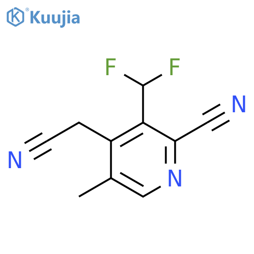 2-Cyano-3-(difluoromethyl)-5-methylpyridine-4-acetonitrile structure