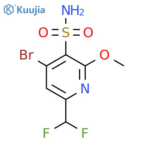 4-Bromo-6-(difluoromethyl)-2-methoxypyridine-3-sulfonamide structure