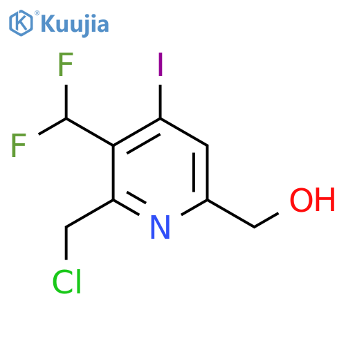 2-(Chloromethyl)-3-(difluoromethyl)-4-iodopyridine-6-methanol structure