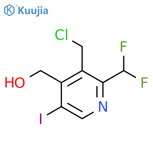 3-(Chloromethyl)-2-(difluoromethyl)-5-iodopyridine-4-methanol structure