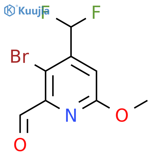 3-Bromo-4-(difluoromethyl)-6-methoxypyridine-2-carboxaldehyde structure
